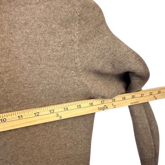 Talbots Petites Beige Oatmeal 100% Cashmere 3/4 Sleeve Sweater – Petite (P) - Picture 3 of 6